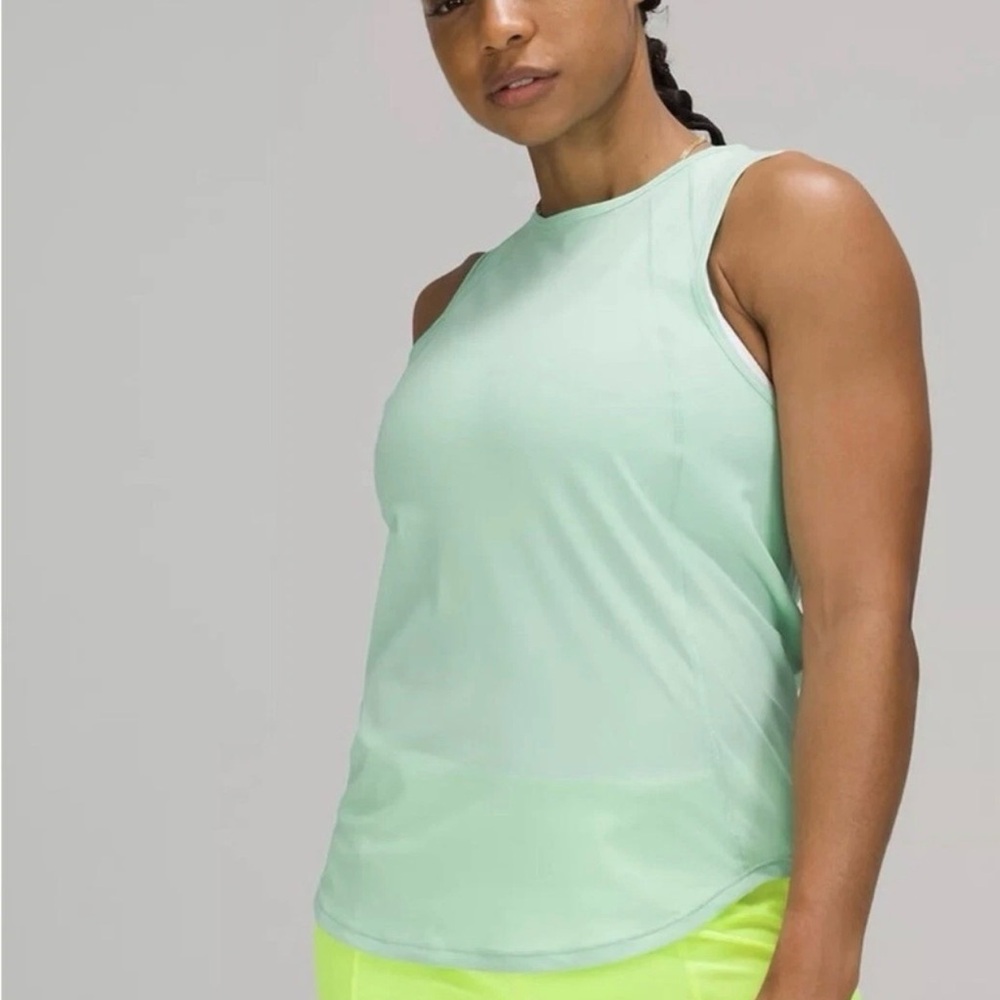 Lululemon Sculpt Tank *Wild MINT-  Mesh Back Tank • High Neck • NWT • Size 2